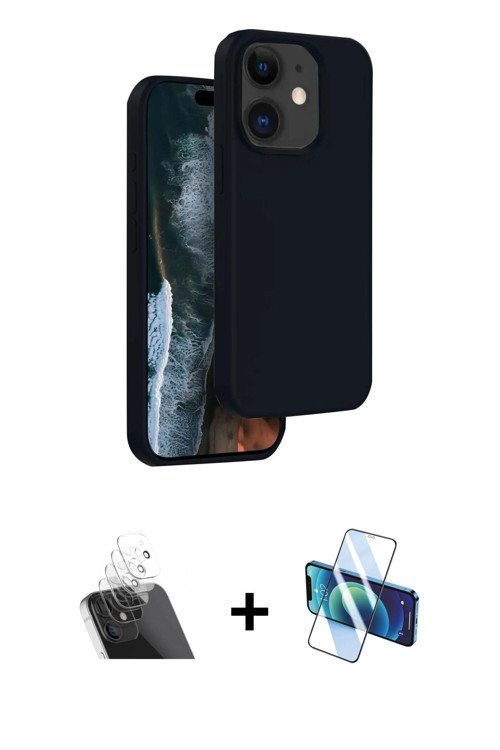 ieg™ iPhone 11 Kılıf Kıvılcım Çizgi Serisi - Siyah 3D Antistatik Seramik Nano Ekran Koruyucu + Şeffa