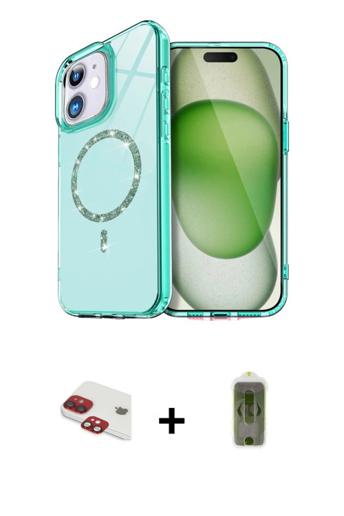 ieg™ iPhone 11 Kılıf Kıvılcım Form Prime - Siyah Joko Magic 5D Hayalet Cam + Kırmızı Pers Alüminyum