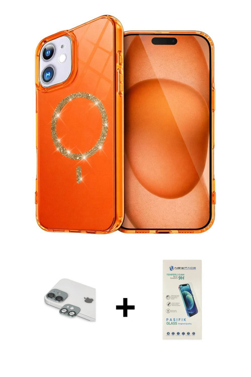 ieg™ iPhone 11 Kılıf Kıvılcım Form Prime - Şeffaf Pasifik Cam Ekran Koruyucu + Yeşil Pers Alüminyum