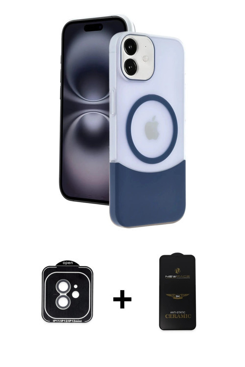 ieg™ iPhone 11 Kılıf Kozmos Form Özel Seri - Siyah 6D Antistatik Mat Seramik Hayalet Nano Ekran Koru