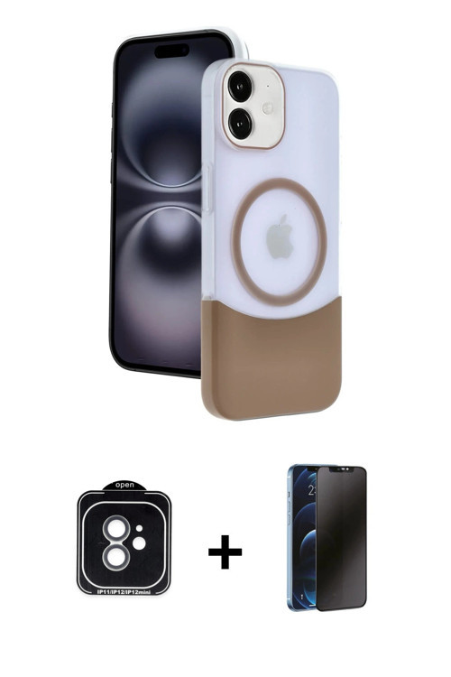 ieg™ iPhone 11 Kılıf Kozmos Form Özel Seri - Siyah 3D Antistatik Hayalet Cam Ekran Koruyucu + Yeşil
