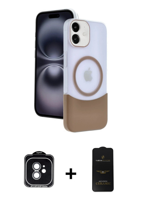ieg™ iPhone 11 Kılıf Kozmos Form Özel Seri - Siyah 6D Antistatik Mat Seramik Hayalet Nano Ekran Koru