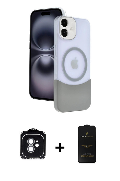 ieg™ iPhone 11 Kılıf Kozmos Form Özel Seri - Siyah 6D Antistatik Mat Seramik Hayalet Nano Ekran Koru