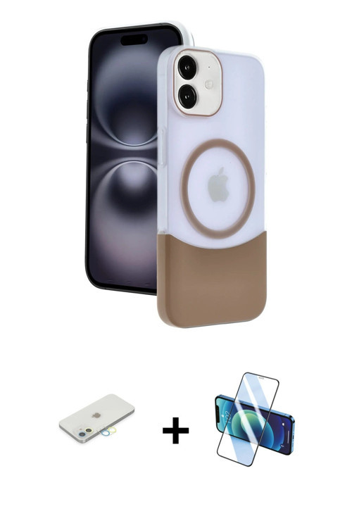 ieg™ iPhone 11 Kılıf Kozmos Form Özel Seri - Siyah 3D Antistatik Cam Ekran Koruyucu + Sarı Renkli Ka