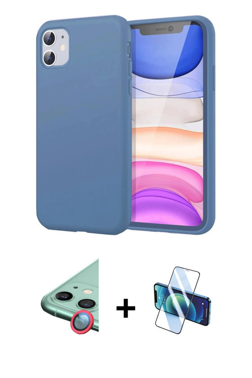 iPhone 11 Kılıf Kozmos Yansıma Özel Seri - Siyah 3D Antistatik Seramik Nano Ekran Koruyucu + Kı