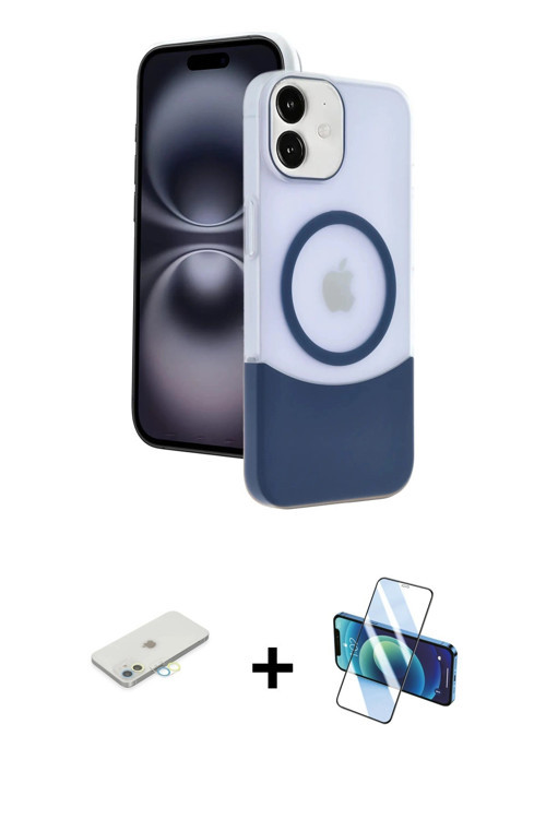 ieg™ iPhone 11 Kılıf Kozmos Form Özel Seri - Siyah 3D Antistatik Cam Ekran Koruyucu + Sarı Renkli Ka
