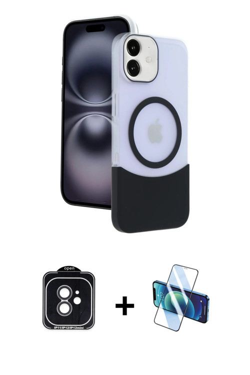 ieg™ iPhone 11 Kılıf Kozmos Form Özel Seri - Siyah 3D Antistatik Seramik Nano Ekran Koruyucu + Siyah