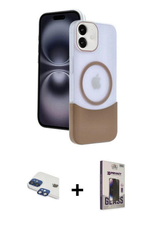 ieg™ iPhone 11 Kılıf Kozmos Form Özel Seri - Siyah Bilvis Hayalet Cam Ekran Koruyucu + Lacivert Pers