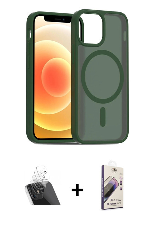 iPhone 11 Kılıf Siluet Minimal Prime - Siyah Bilvis 3D Mat Cam Ekran Koruyucu + Şeffaf Kamera L