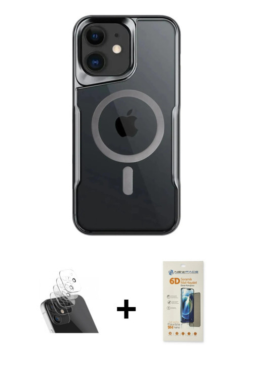 iPhone 11 Kılıf Yadigar Klasik Özel Seri - Siyah 6D Mat Seramik Hayalet Nano Ekran Koruyucu + Ş
