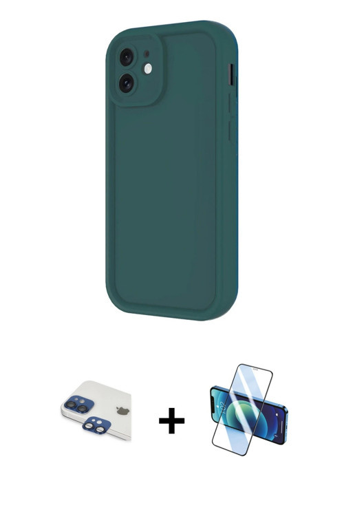 iPhone 11 Kılıf Yankı Yansıma Özel Seri - Siyah 3D Antistatik Seramik Nano Ekran Koruyucu + Lac