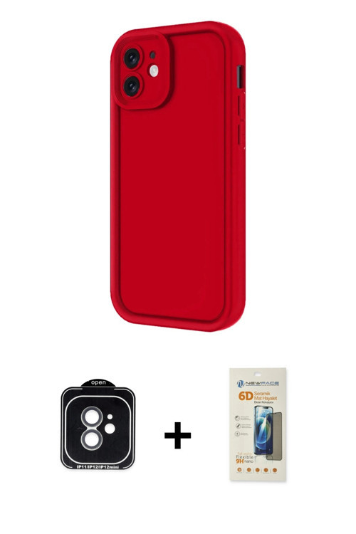iPhone 11 Kılıf Yankı Yansıma Özel Seri - Siyah 6D Mat Seramik Hayalet Nano Ekran Koruyucu + Ye