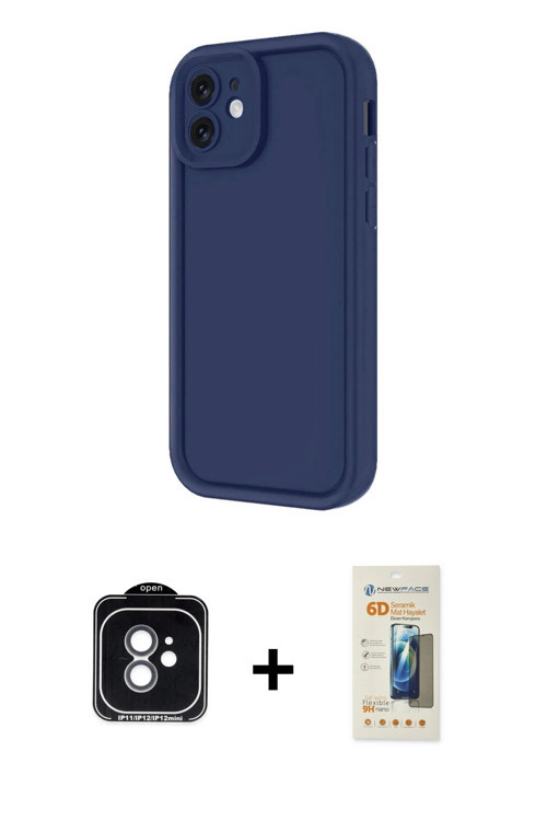 iPhone 11 Kılıf Yankı Yansıma Özel Seri - Siyah 6D Mat Seramik Hayalet Nano Ekran Koruyucu + Ye