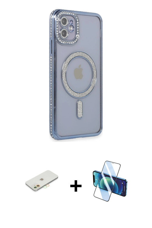 ieg™ iPhone 11 Kılıf Zirve Doku Prime - Siyah 3D Antistatik Seramik Nano Ekran Koruyucu + Turuncu Re