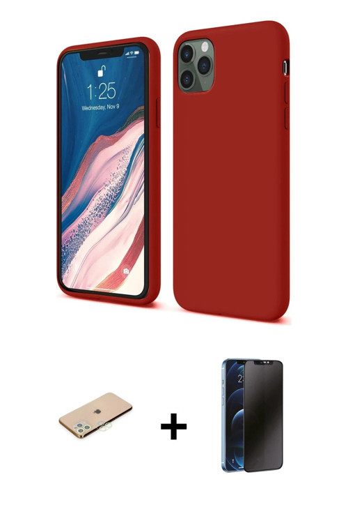 ieg™ iPhone 11 Pro Kılıf Kozmos Yansıma Özel Seri - Siyah 3D Antistatik Hayalet Cam Ekran Koruyucu +