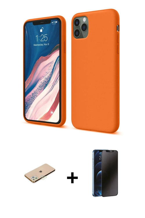 ieg™ iPhone 11 Pro Kılıf Kozmos Yansıma Özel Seri - Siyah 3D Antistatik Hayalet Cam Ekran Koruyucu +