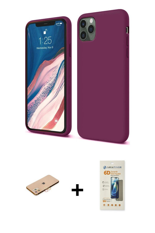 ieg™ iPhone 11 Pro Kılıf Kozmos Yansıma Özel Seri - Siyah 6D Mat Seramik Hayalet Nano Ekran Koruyucu
