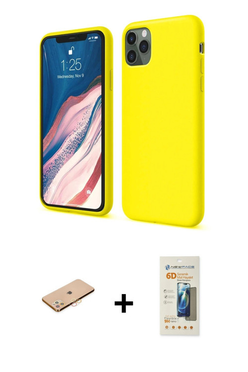 ieg™ iPhone 11 Pro Kılıf Kozmos Yansıma Özel Seri - Siyah 6D Mat Seramik Hayalet Nano Ekran Koruyucu