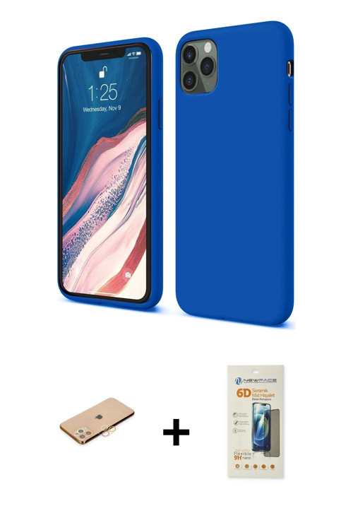 ieg™ iPhone 11 Pro Kılıf Kozmos Yansıma Özel Seri - Siyah 6D Mat Seramik Hayalet Nano Ekran Koruyucu