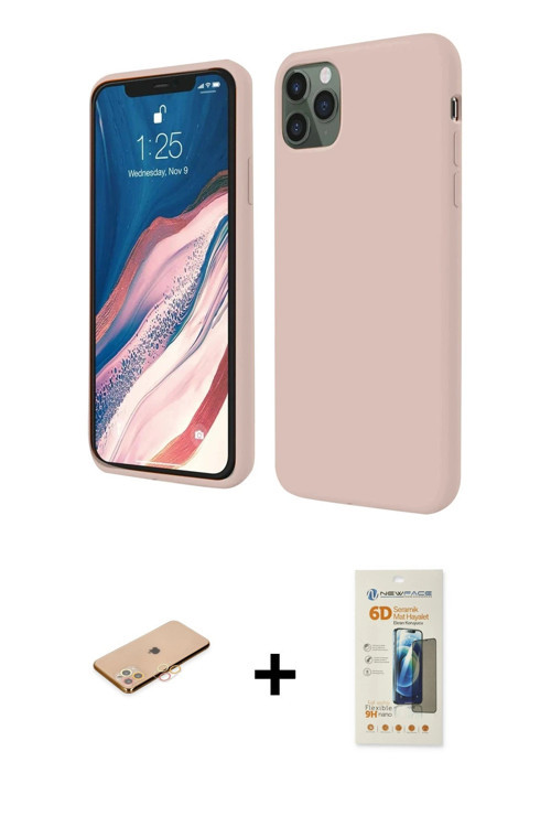 ieg™ iPhone 11 Pro Kılıf Kozmos Yansıma Özel Seri - Siyah 6D Mat Seramik Hayalet Nano Ekran Koruyucu