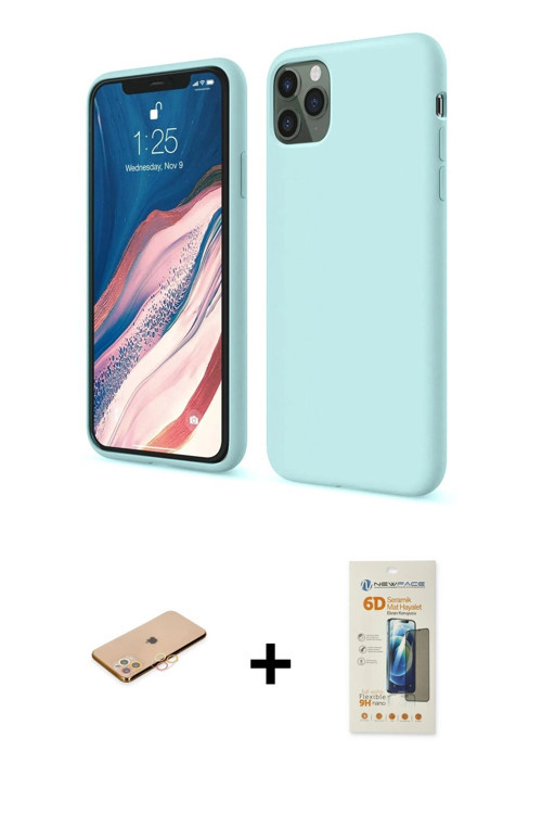 ieg™ iPhone 11 Pro Kılıf Kozmos Yansıma Özel Seri - Siyah 6D Mat Seramik Hayalet Nano Ekran Koruyucu