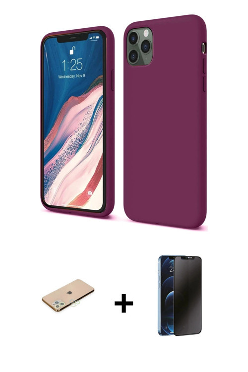 ieg™ iPhone 11 Pro Kılıf Kozmos Yansıma Özel Seri - Siyah 3D Antistatik Hayalet Cam Ekran Koruyucu +