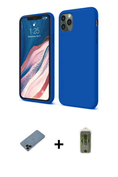 ieg™ iPhone 11 Pro Kılıf Kozmos Yansıma Özel Seri - Siyah Joko Magic 5D Hayalet Cam + Siyah Shine Ka