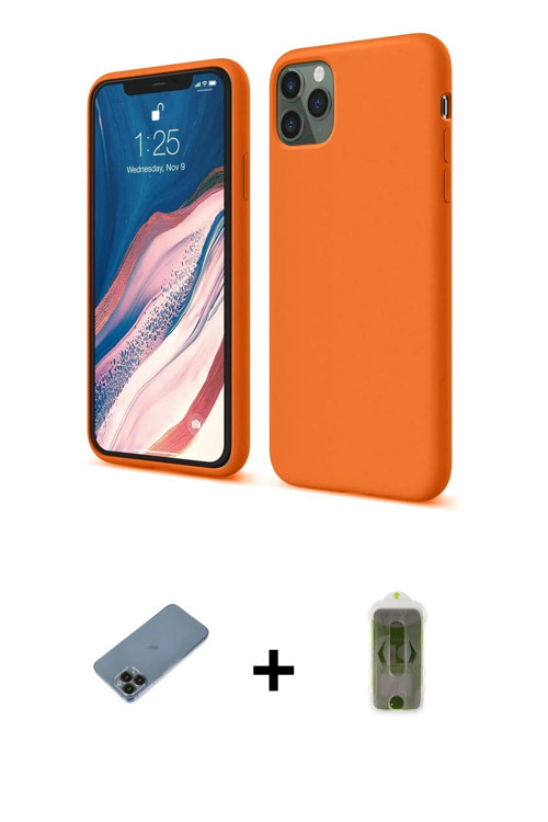 ieg™ iPhone 11 Pro Kılıf Kozmos Yansıma Özel Seri - Siyah Joko Magic 5D Hayalet Cam + Siyah Shine Ka