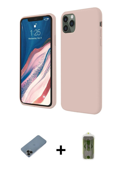 ieg™ iPhone 11 Pro Kılıf Kozmos Yansıma Özel Seri - Siyah Joko Magic 5D Hayalet Cam + Siyah Shine Ka