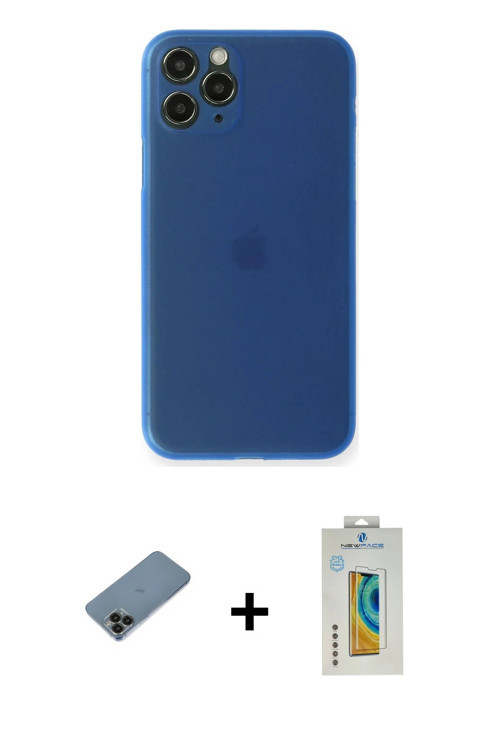 ieg™ iPhone 11 Pro Kılıf Yadigar Yansıma Serisi - Siyah Polymer Nano Ekran Koruyucu + Siyah Shine Ka