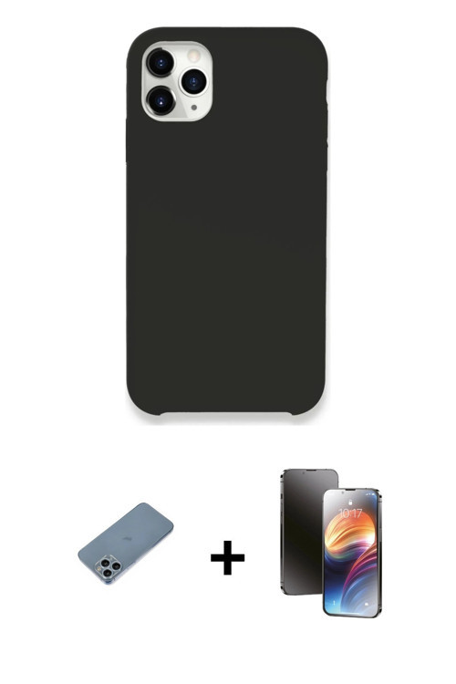 ieg™ iPhone 11 Pro Kılıf Zirve Modern Özel Seri - Siyah 3D Antistatik Mat Seramik Nano Ekran Koruyuc
