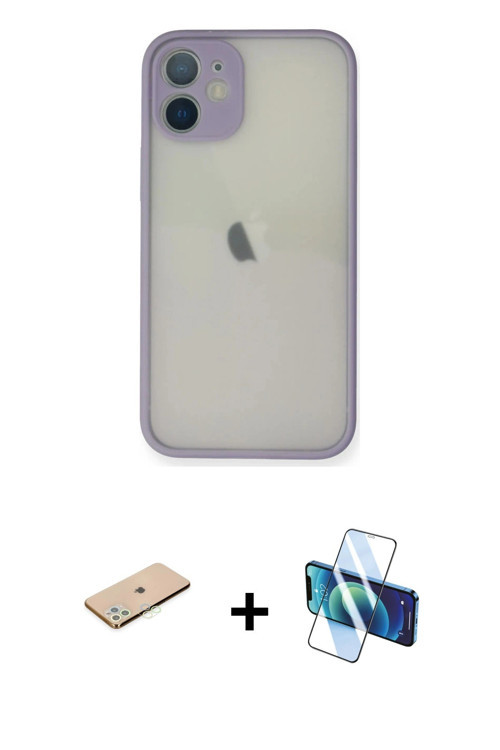 iPhone 11 Pro Max Kılıf Ahenk Çizgi Serisi - Siyah 3D Antistatik Seramik Nano Ekran Koruyucu +