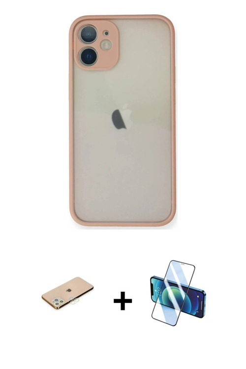 iPhone 11 Pro Max Kılıf Ahenk Çizgi Serisi - Siyah 3D Antistatik Seramik Nano Ekran Koruyucu +