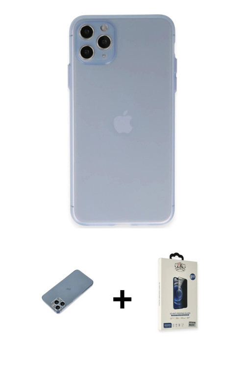 ieg™ iPhone 11 Pro Max Kılıf Atlas Minimal Prime - Siyah Bilvis Hayalet Cam Ekran Koruyucu + Sierra