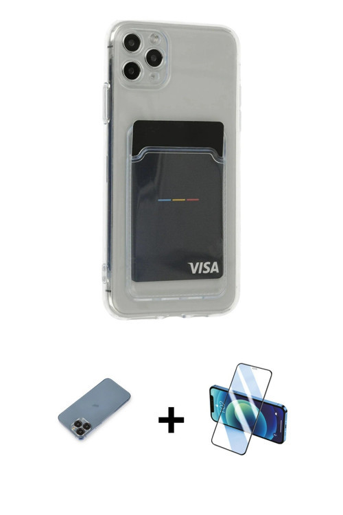 ieg™ iPhone 11 Pro Max Kılıf Doruk Klasik Koleksiyonu - Siyah 3D Antistatik Seramik Nano Ekran Koruy