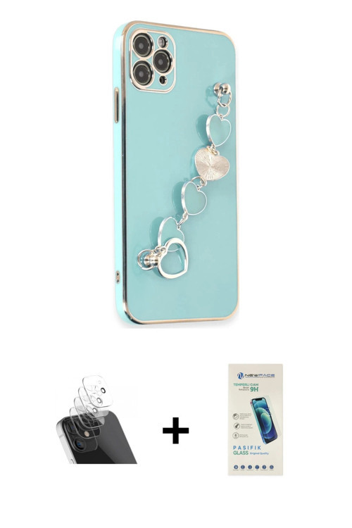 ieg™ iPhone 11 Pro Max Kılıf Nova Işık Prime - Şeffaf Pasifik Cam Ekran Koruyucu + Şeffaf Kamera Len