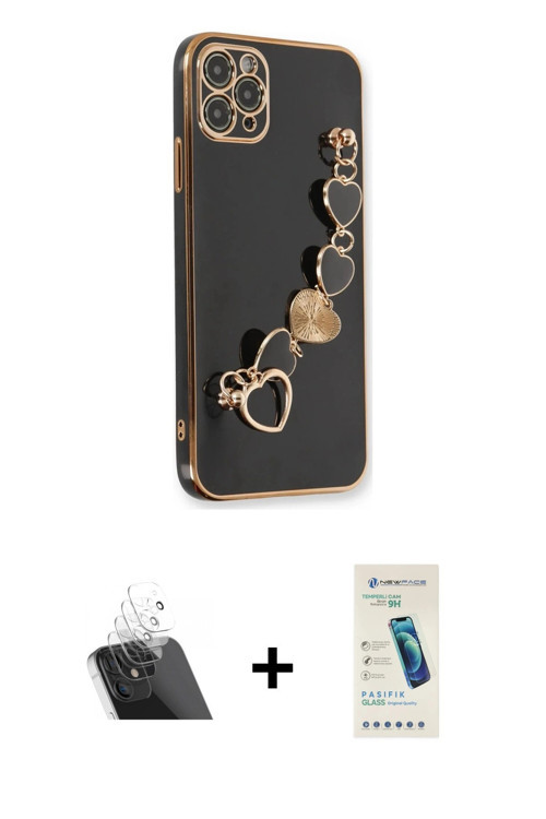 ieg™ iPhone 11 Pro Max Kılıf Nova Işık Prime - Şeffaf Pasifik Cam Ekran Koruyucu + Şeffaf Kamera Len