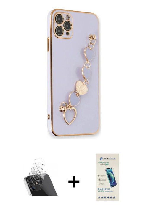 ieg™ iPhone 11 Pro Max Kılıf Nova Işık Prime - Şeffaf Pasifik Cam Ekran Koruyucu + Şeffaf Kamera Len