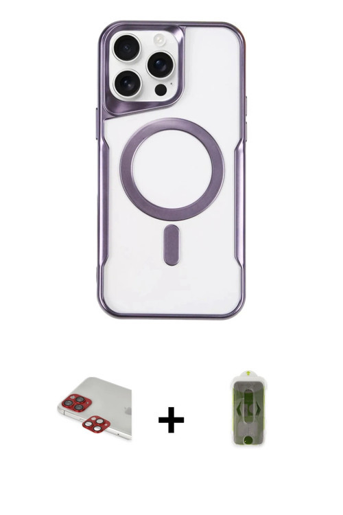 ieg™ iPhone 11 Pro Max Kılıf Yadigar Klasik Özel Seri - Siyah Joko Magic 5D Hayalet Cam + Kırmızı Pe