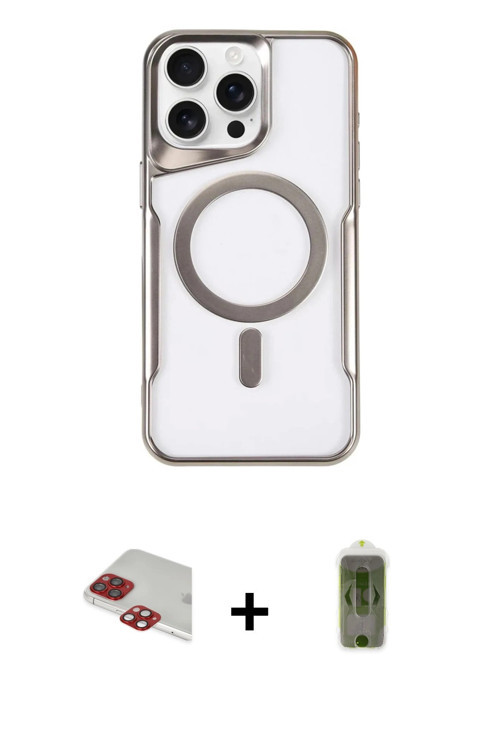 ieg™ iPhone 11 Pro Max Kılıf Yadigar Klasik Özel Seri - Siyah Joko Magic 5D Hayalet Cam + Kırmızı Pe