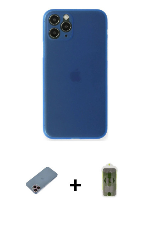 ieg™ iPhone 11 Pro Max Kılıf Yadigar Yansıma Serisi - Siyah Joko Magic 5D Hayalet Cam + Pembe Shine