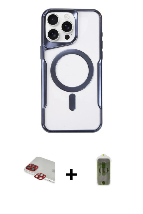 ieg™ iPhone 11 Pro Max Kılıf Yadigar Klasik Özel Seri - Siyah Joko Magic 5D Hayalet Cam + Kırmızı Pe