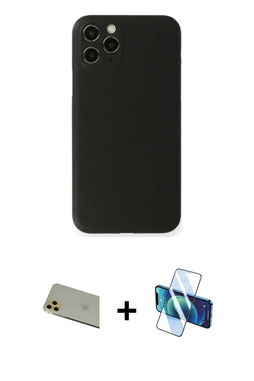 iPhone 11 Pro Max Kılıf Yadigar Yansıma Serisi - Siyah 3D Antistatik Seramik Nano Ekran Koruyuc