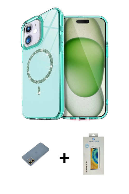 ieg™ iPhone 12 Kılıf Kıvılcım Form Prime - Siyah Polymer Nano Ekran Koruyucu + Gold Shine Kamera Len