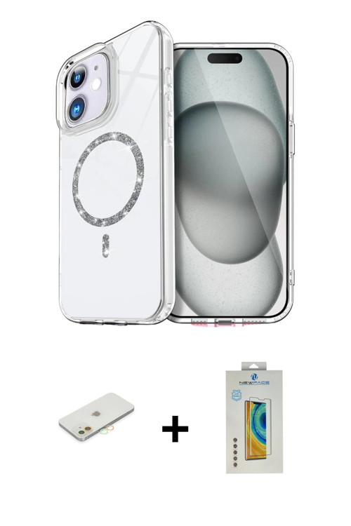 ieg™ iPhone 12 Kılıf Kıvılcım Form Prime - Siyah Polymer Nano Ekran Koruyucu + Turuncu Renkli Kamera