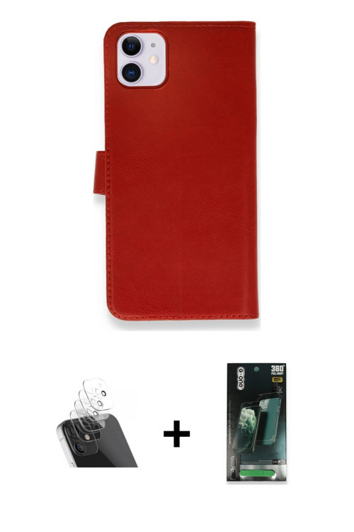 ieg™ iPhone 12 Mini Kılıf Siluet Işık Serisi - Siyah 360 Mat Full Body Arka Koruyucu + Şeffaf Kamera