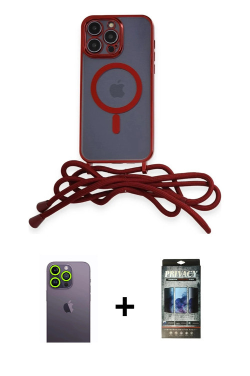 ieg™ iPhone 12 Pro Kılıf Eksen Özel Seri - Siyah 34D Hayalet Izgaralı Cam + Yeşil Neon Fosforlu Kame