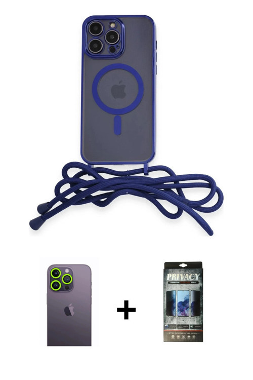 ieg™ iPhone 12 Pro Kılıf Eksen Özel Seri - Siyah 34D Hayalet Izgaralı Cam + Yeşil Neon Fosforlu Kame