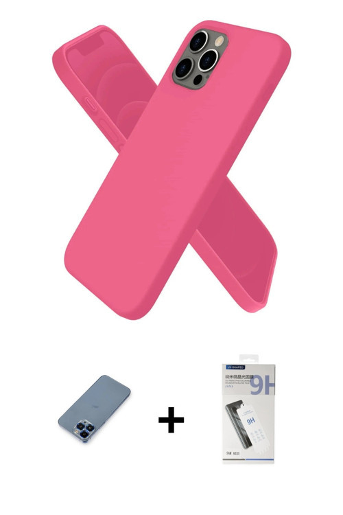 ieg™ iPhone 12 Pro Kılıf Kozmos Yansıma Özel Seri - Şeffaf Uv Polymer Nano Ekran Koruyucu + Mavi Met