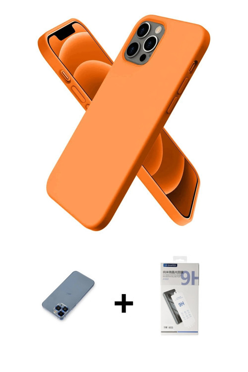 ieg™ iPhone 12 Pro Kılıf Kozmos Yansıma Özel Seri - Şeffaf Uv Polymer Nano Ekran Koruyucu + Mavi Met